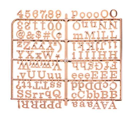 אותיות Letter Board - Rose Gold